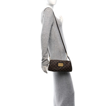 LOUIS VUITTON Damier Ebene Eva Clutch