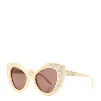 GUCCI Acetate Crystal Sunglasses GG1095S Ivory