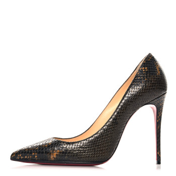 CHRISTIAN LOUBOUTIN Calf Amazonia So Kate 100 Pumps 36.5 Dark Brown