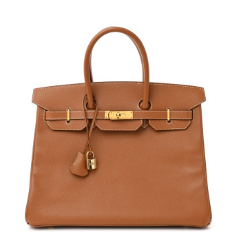 HERMES Courchevel Birkin 35 Gold