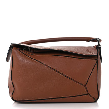 LOEWE Calfskin Small Puzzle Bag Tan