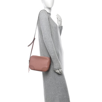 GUCCI Soft Microguccissima Mini Bree Messenger Bag Soft Pink