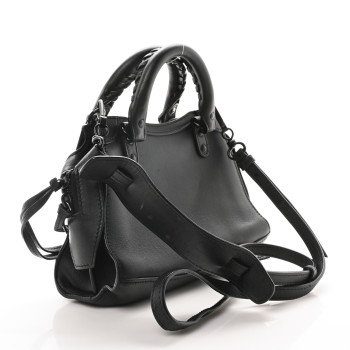 BALENCIAGA Smooth Calfskin Neo Classic Black Hardware Mini City Black