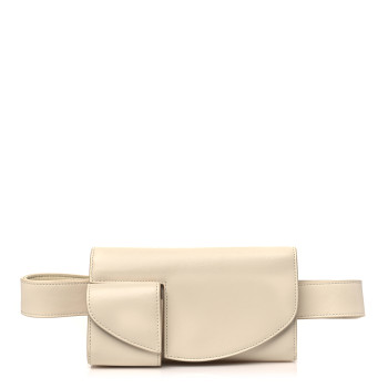 THE ROW Smooth Calfskin Horizontal Belt Bag Ivory