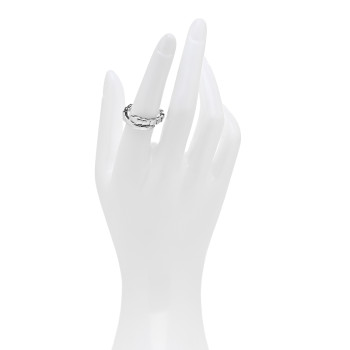 BULGARI 18K White Gold Serpenti Viper Ring L