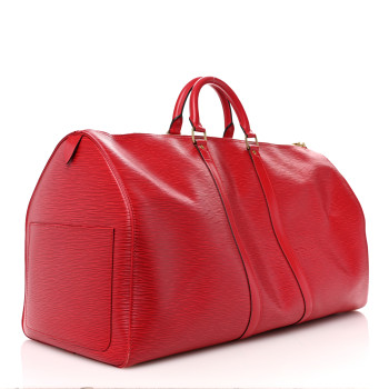 LOUIS VUITTON Epi Keepall 55 Castillan Red