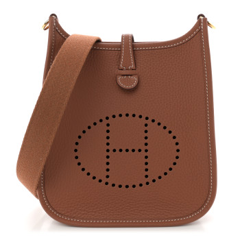HERMES Taurillon Clemence Evelyne TPM Gold