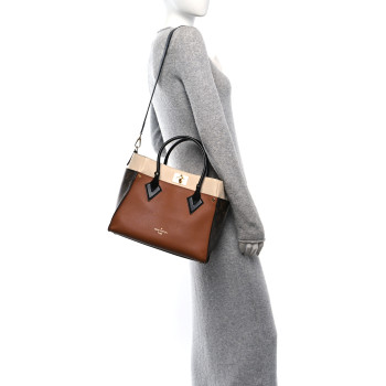 LOUIS VUITTON Calfskin Monogram On My Side MM Chataigne