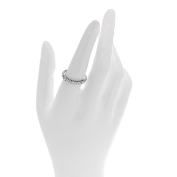 TIFFANY Platinum Diamond 3mm Embrace Half Circle Band Ring 54 7