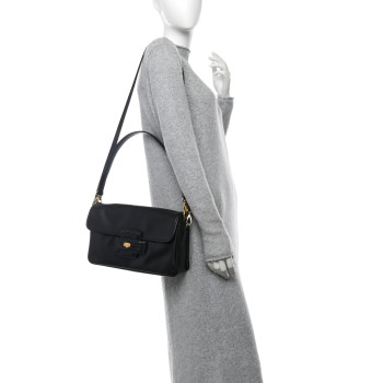 MIU MIU Fine Calf Penny Shoulder Bag Black