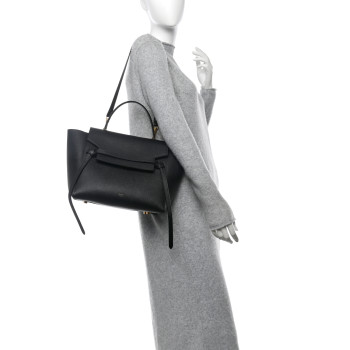 CELINE Grained Calfskin Mini Belt Bag Black