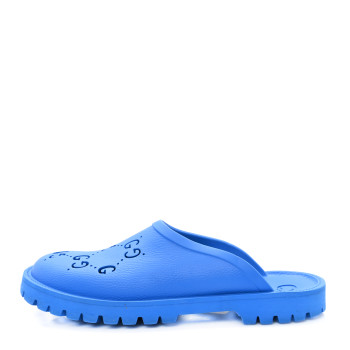 GUCCI Rubber GG Monogram Mens Sandals 12 Bright Splash
