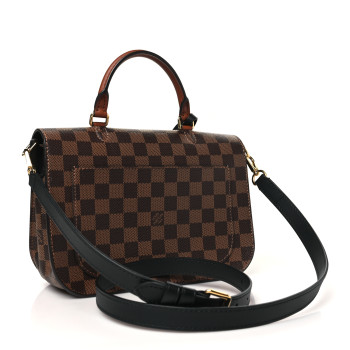 LOUIS VUITTON Damier Ebene Beaumarchais Black Tan
