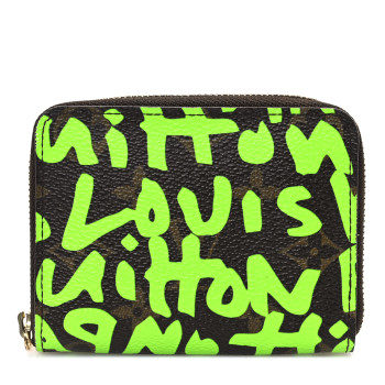 LOUIS VUITTON Monogram Graffiti Zippy Coin Purse Wallet Green