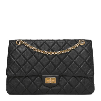 CHANEL Aged Calfskin Quilted 2.55 Reissue 226 Flap Black CHANEL Aged Calfskin Quilted 2.55 Reissue 226 Flap Black