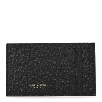 SAINT LAURENT Grain de Poudre 5 Fragments Card Holder Black