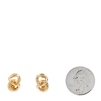 CHRISTIAN DIOR Chain Link Clip On Earrings Gold