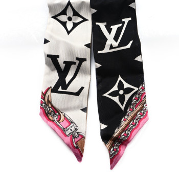 LOUIS VUITTON Silk Ultimate Monogram BB Bandeau Black