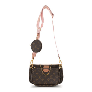 LOUIS VUITTON Monogram Multi Pochette Accessories Rose Clair