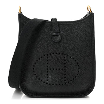 HERMES Taurillon Clemence Evelyne TPM Black