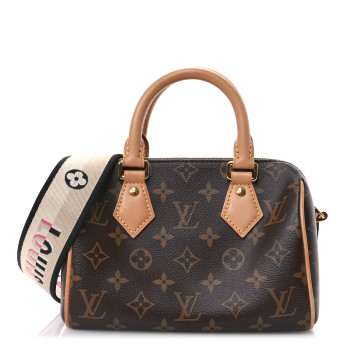 LOUIS VUITTON Monogram Speedy Bandouliere 20 Black