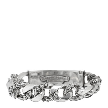 CHROME HEARTS Sterling Silver Dagger Box Fancy Link Curb Chain Bracelet