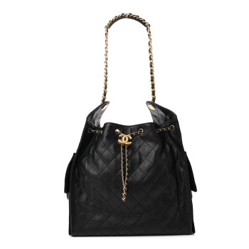 CHANEL Caviar Quilted Medium Chanel 25 Handbag Black