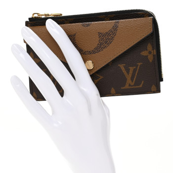 LOUIS VUITTON Reverse Monogram Recto Verso Card Holder Brown