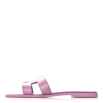 HERMES Calfskin Oran Sandals 42 Bruyère