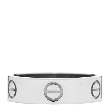 CARTIER 18K White Gold 5.5mm LOVE Ring 57 8