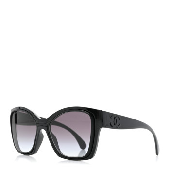 CHANEL Acetate CC Butterfly Sunglasses 71382 Black