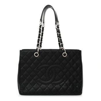 CHANEL Caviar Quilted Grand Shopping Tote GST Black
