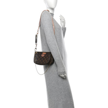 LOUIS VUITTON Monogram Multi Pochette Accessories Rose Clair