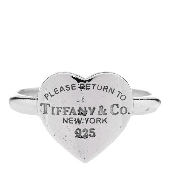 TIFFANY Sterling Silver Return to Tiffany Heart Ring 56 7.75