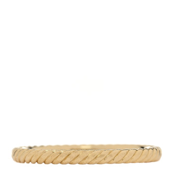 DAVID YURMAN 18K Yellow Gold 2mm Cable Band Ring 54 7