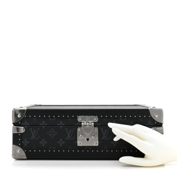 LOUIS VUITTON Monogram Eclipse Coffret 8 Watch Case Black