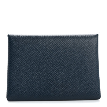 HERMES Epsom Verso Calvi Duo Card Case Bleu De Prusse Vert Fizz