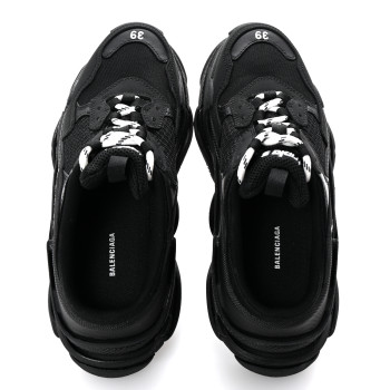BALENCIAGA Fabric Mesh Womens Triple S Mule Sneakers 39 Black