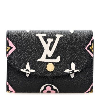 LOUIS VUITTON Monogram Giant Wild At Heart Rosalie Coin Purse Black
