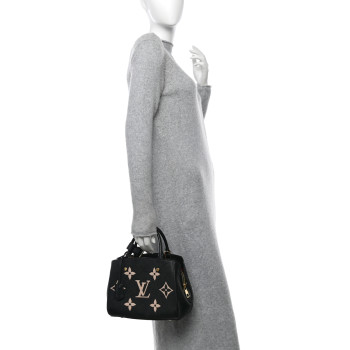 LOUIS VUITTON Empreinte Monogram Giant Montaigne BB Black Beige