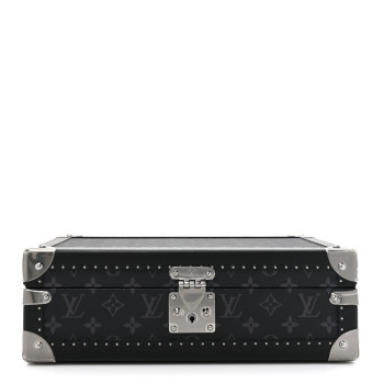 LOUIS VUITTON Monogram Eclipse Coffret 8 Watch Case Black