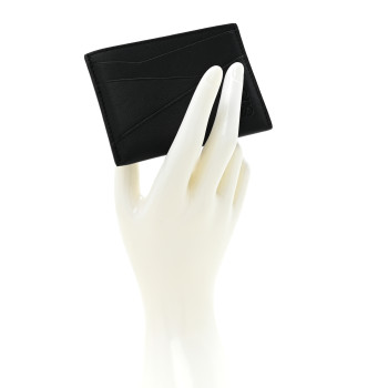 LOEWE Calfskin Puzzle Card Holder Black