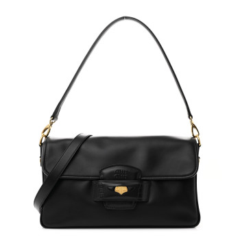 MIU MIU Fine Calf Penny Shoulder Bag Black