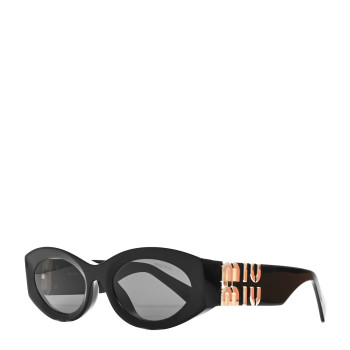 MIU MIU Acetate Oval Glimpse Sunglasses SMU11W Black