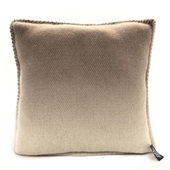 HERMES Tibetan Yak Yack'n'Dye Pillow PM Ecru Gris Fonce