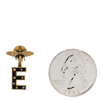 CHRISTIAN DIOR Metal Bee My ABCDior E Earring Aged Gold