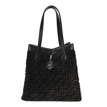FENDI Sheepskin FF 1974 Large Fendi Origami Brown