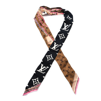 LOUIS VUITTON Silk Ultimate Monogram BB Bandeau Black