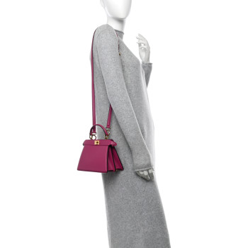 FENDI Shiny Nappa Petite Peekaboo I SEE U Satchel Ciclamino Pilar