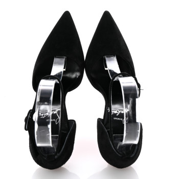 CHRISTIAN LOUBOUTIN Veau Velours 100 Ankle Strap Pumps 35.5 Black